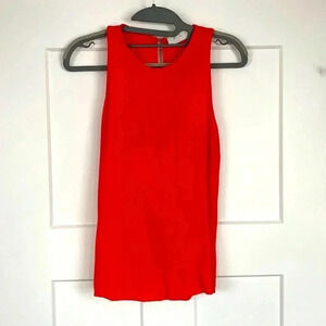 A.L.C Twist back tank blouse sleeveless top orange S